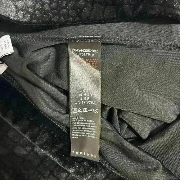 TOPSHOP SNAKESKIN PRINT VELOUR LEGGINGS - Picture 6 of 7